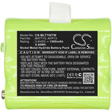 Battery for Midland T77  AVP13, BATT10, PB-X7 3.6V Ni-MH 1500mAh / 5.40Wh