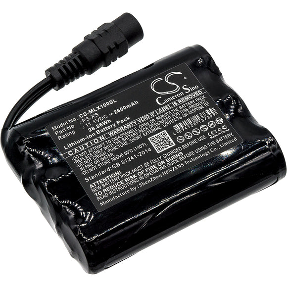 Battery for Minelab Sovereign XS P3-XS 11.1V Li-ion 2600mAh / 28.86Wh