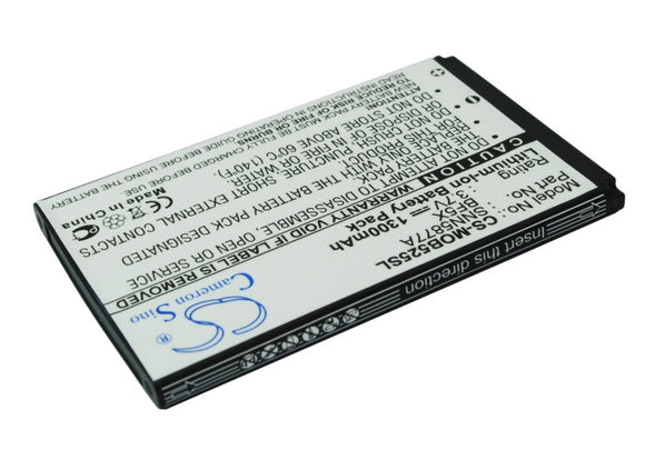 Battery for Motorola Electrify BF5X, SNN5877A 3.7V Li-ion 1300mAh / 4.81Wh