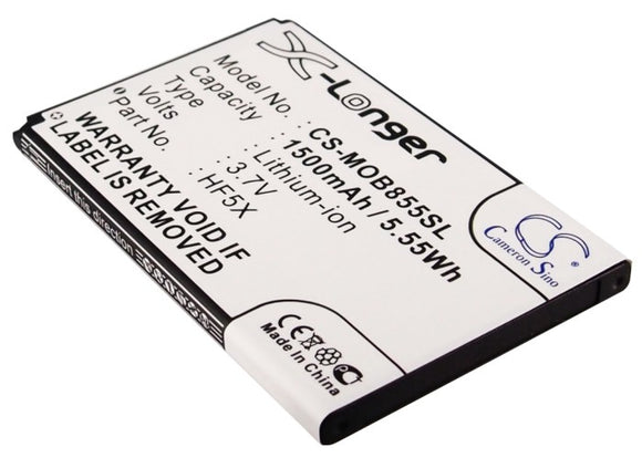 Battery for Motorola MB835 HF5X, SNN5890A 3.7V Li-ion 1500mAh / 5.55Wh