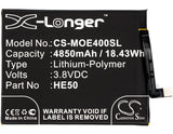 Battery for Motorola XT1766 HE50, SNN5989A 3.8V Li-Polymer 4850mAh / 18.43Wh
