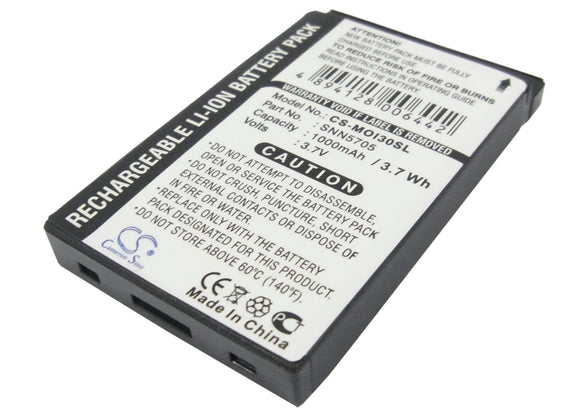 Battery for Motorola i85 SNN5705, SNN5723A 3.7V Li-ion 1000mAh / 3.70Wh