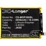 Battery for Motorola P30 Note JK50 3.8V Li-Polymer 4850mAh / 18.43Wh
