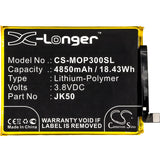 Battery for Motorola XT1942-1 JK50 3.8V Li-Polymer 4850mAh / 18.43Wh