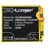 Battery for Motorola Moto X5 JX40 3.85V Li-Polymer 2850mAh / 10.97Wh