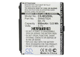 Battery for Motorola V950 BK70, SNN5792A 3.7V Li-ion 950mAh