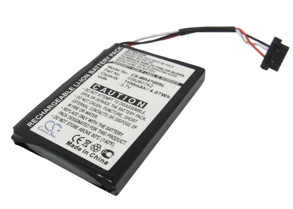 Battery for Magellan Maestro 4700 0392607k2 3.7V Li-ion 1100mAh