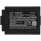 Battery for 3M TAC300-OTH ALPHA1100 3.7V Li-ion 900mAh / 3.33Wh