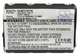 Battery for Motorola SX800R 3XCAAA, 53617, KEBT-086-B 3.6V Ni-MH 700mAh / 2.52Wh