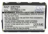 Battery for Motorola FV300 3XCAAA, 53617, KEBT-086-B 3.6V Ni-MH 700mAh / 2.52Wh