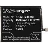 Battery for Xiaomi M2004J7AC BM4S 3.85V Li-Polymer 4500mAh / 17.33Wh