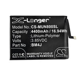 Battery for Xiaomi M1908C3JE  BM4J 3.85V Li-Polymer 4400mAh / 16.94Wh