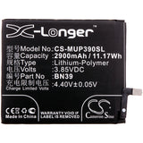 Battery for Xiaomi M1901F9E BN39 3.85V Li-Polymer 2900mAh / 11.17Wh