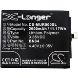 Battery for Redmi M5A BN34 3.85V Li-Polymer 2900mAh / 11.17Wh