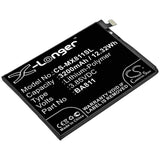 Battery for Meizu M811  BA811 3.85V Li-Polymer 3200mAh / 12.32Wh