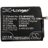 Battery for Meizu X8 BA852 3.85V Li-Polymer 3150mAh / 12.13Wh
