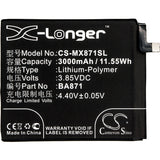 Battery for Meizu M15 BA871 3.85V Li-Polymer 3000mAh / 11.55Wh