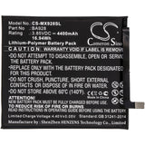 Battery for Meizu M928Q  BA928 3.85V Li-Polymer 4400mAh / 16.94Wh