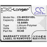 Battery for Lenovo K10 2019 Global  KC40 3.8V Li-Polymer 2800mAh / 10.64Wh