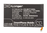 Battery for Motorola Droid Ultra XT1080 EU40, SNN5925A 3.8V Li-Polymer 3050mAh /