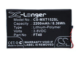 Battery for Motorola XT1528 ET40, FT40, SNN5955A, SNN5956A 3.8V Li-Polymer 2200m