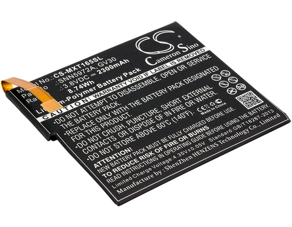 Battery for Motorola Moto Z Dual SIM GV30, SNN5972A 3.8V Li-Polymer 2300mAh / 8.