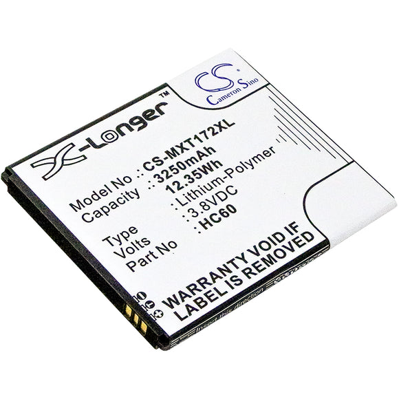 Battery for Motorola Moto C Plus Dual SIM HC60 3.8V Li-Polymer 3250mAh / 12.35Wh