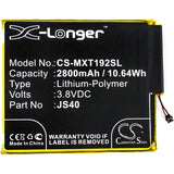 Battery for Motorola XT1929-17 JS40 3.8V Li-Polymer 2800mAh / 10.64Wh