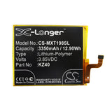 Battery for Motorola XT1980-3 KZ40 3.85V Li-Polymer 3350mAh / 12.90Wh