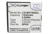 Battery for Motorola Pro HP6X, SNN5891A 3.8V Li-Polymer 1550mAh / 5.89Wh