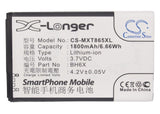 Battery for Motorola Droid X2 BH6X, SNN5880, SNN5880A 3.7V Li-ion 1800mAh / 6.66