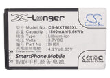 Battery for Motorola Olympus BH6X, SNN5880, SNN5880A 3.7V Li-ion 1800mAh / 6.66W