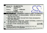 Battery for Motorola Droid Bionic HW4X, SNN5892, SNN5892A 3.7V Li-ion 1700mAh / 