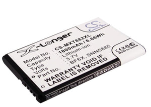 Battery for Motorola Spice XT BF6X, SNN5885, SNN5885A 3.7V Li-ion 1800mAh / 6.66