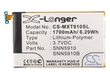 Battery for Motorola Spyder EB20, SNN5899, SNN5899A, SNN5899B 3.7V Li-Polymer 17
