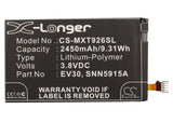 Battery for Verizon Droid Razr HD 3.8V Li-Polymer 2450mAh / 9.31Wh