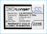 Battery for KDDI T718 3.7V Li-ion 900mAh / 3.33Wh