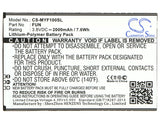 Battery for Myphone Fun FUN 3.8V Li-Polymer 2000mAh / 7.60Wh