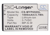 Battery for Myphone 6500 MP-S-W 3.7V Li-ion 1000mAh / 3.7Wh