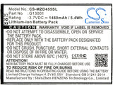 Battery for NAVON MD455 G13001 3.7V Li-ion 1460mAh / 5.40Wh