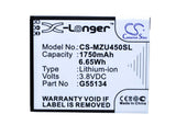 Battery for NAVON Mizu M450 Dual SIM G55134 3.8V Li-ion 1750mAh / 6.65Wh