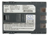 Battery for Canon ZR950 BP-2L12, BP-2L13, BP-2L14, NB-2L12, NB-2L13, NB-2L14 7.4