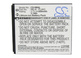 Battery for Canon Digital IXUS 110 IS NB-4L, PL46G 3.7V Li-ion 850mAh / 3.1Wh