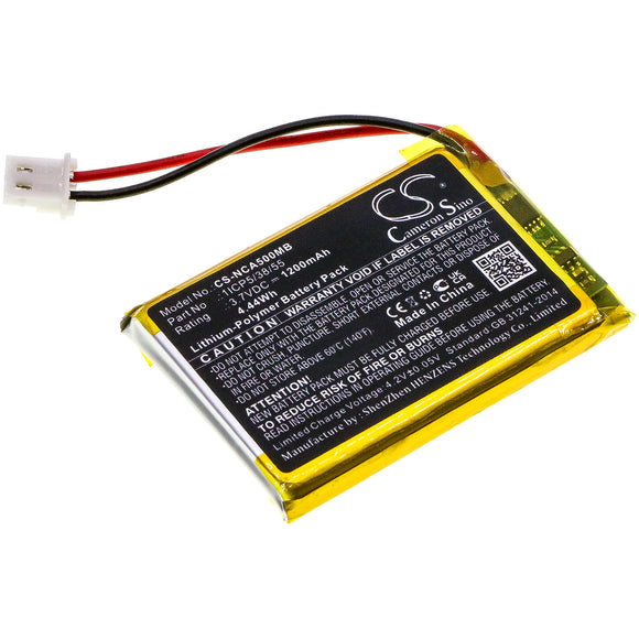 Battery for NUK ECO Control Audio 500  1ICP5/38/55 3.7V Li-Polymer 1200mAh / 4.4