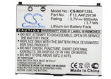 Battery for NTT DoCoMo F-04B AAF29134, F13 3.7V Li-ion 600mAh