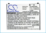 Battery for NTT DoCoMo P-04B AAP29248, P20 3.7V Li-ion 600mAh / 2.22Wh