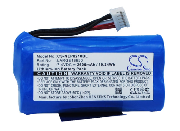 Battery for NEWPOS NEW 8210 LARGE18650 7.4V Li-ion 2600mAh / 19.24Wh