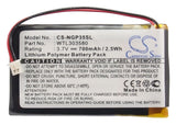 Battery for NavGear GT35 WTL303580 3.7V Li-Polymer 700mAh
