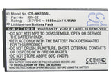 Battery for Nokia RM-1030 BN-02 3.7V Li-ion 1650mAh / 6.11Wh