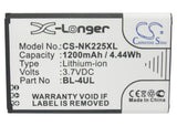 Battery for Nokia RM-1012 BL-4UL 3.7V Li-ion 1200mAh / 4.44Wh